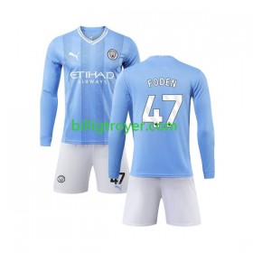 Billige Fotballdrakter Manchester City Phil Foden 47 Barn Hjemmedraktsett 2023/24 Langermet